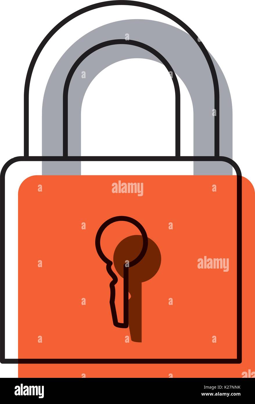 watercolor silhouette of padlock icon Stock Vector Image & Art - Alamy