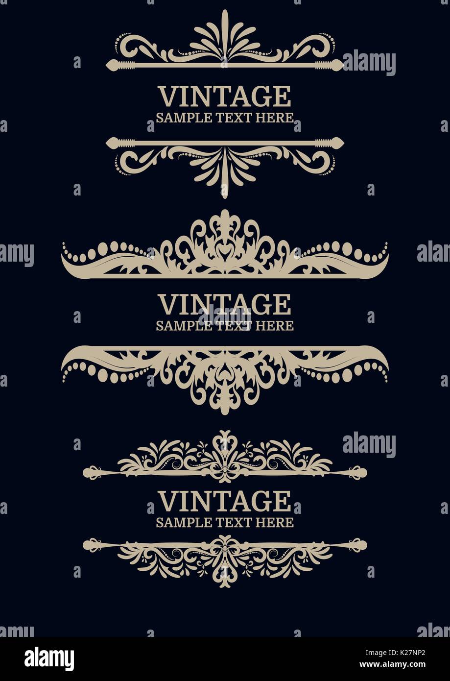 Vector Vintage Decorations Elements Stock Vector