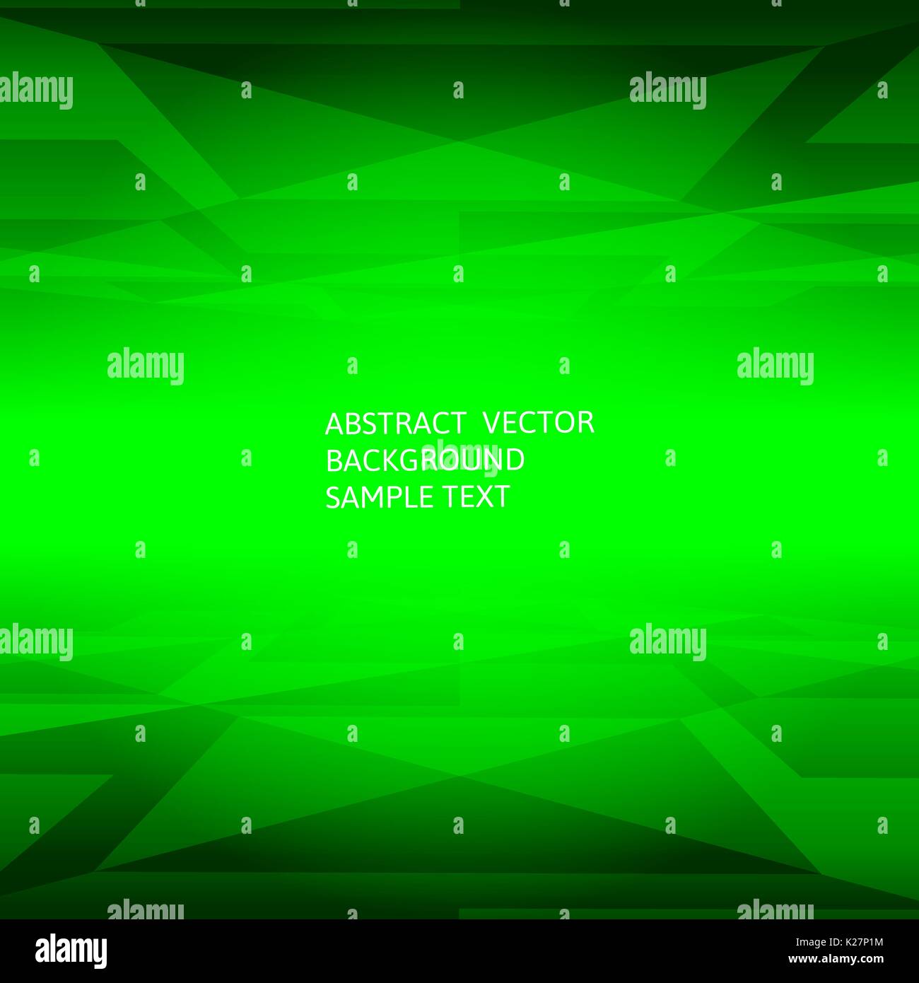 Abstract green geometric polygonal background with copy space Stock Vector