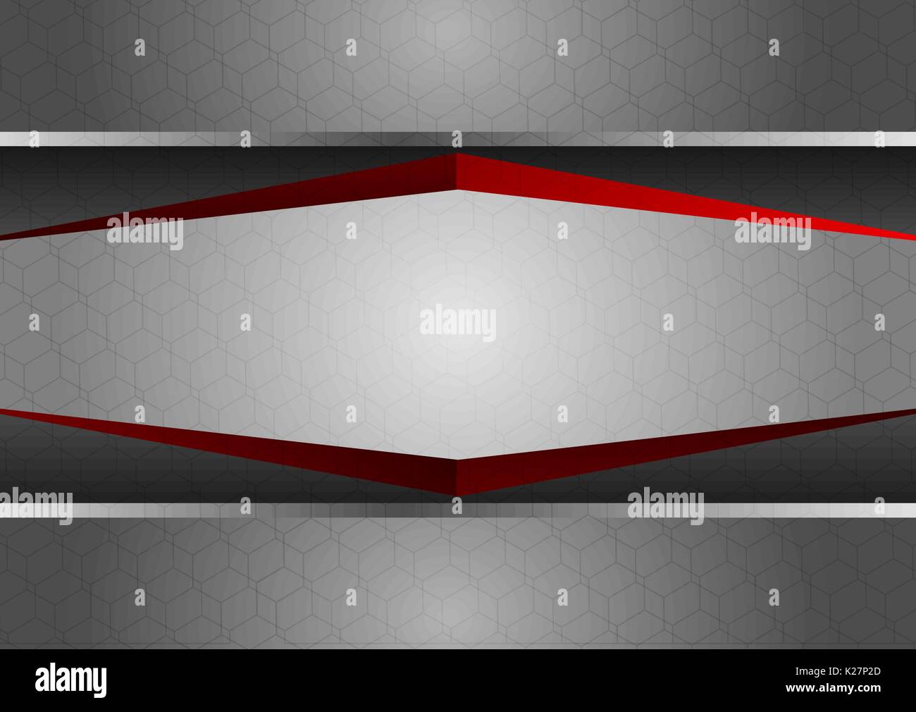 Gray hexagon abstract vector background with copy space Stock Vector ...