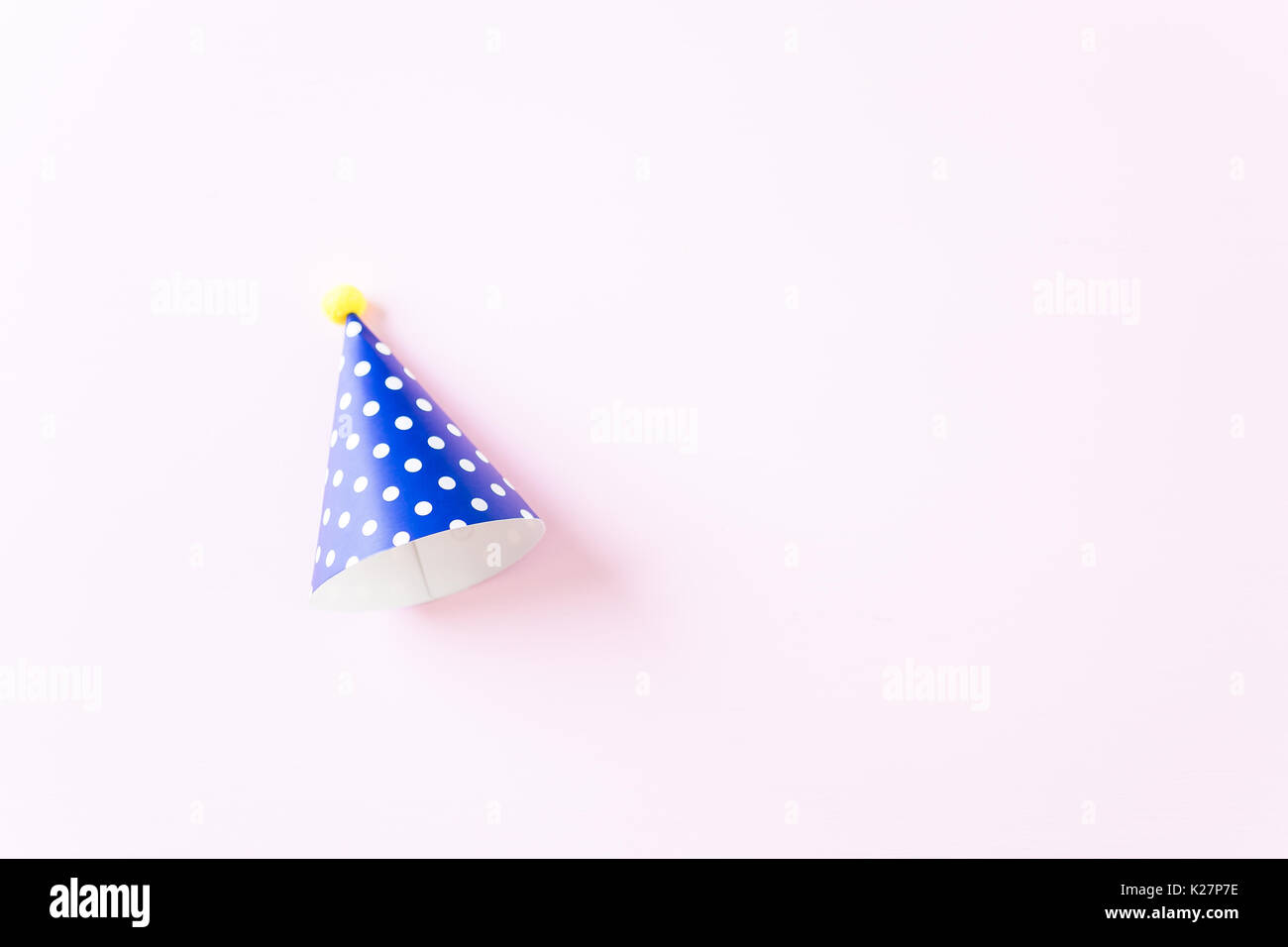 Colorful party hats for kids Birthday Party on pink background Stock ...