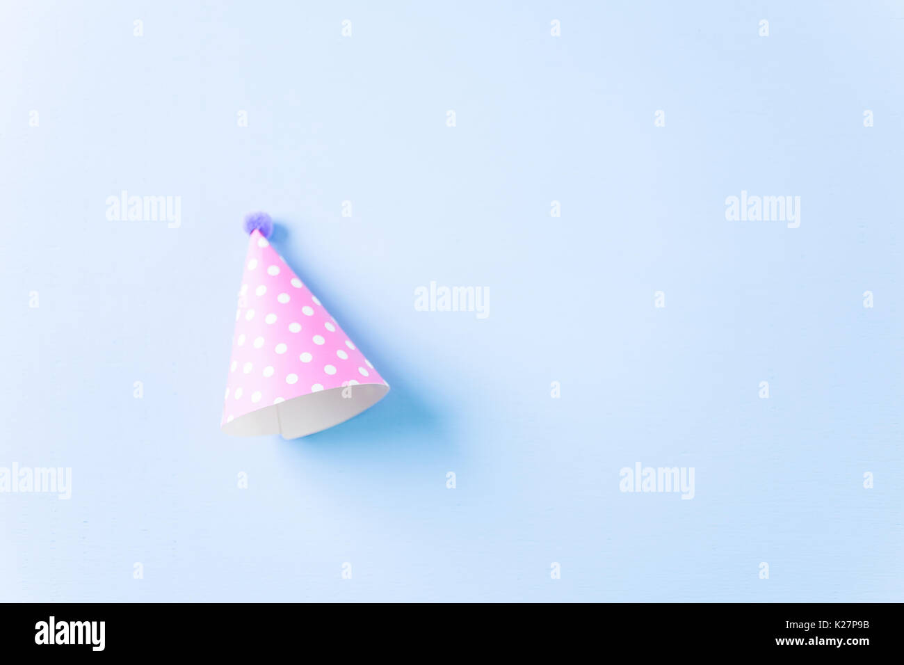 Colorful party hats for kids Birthday Party on blue background Stock ...
