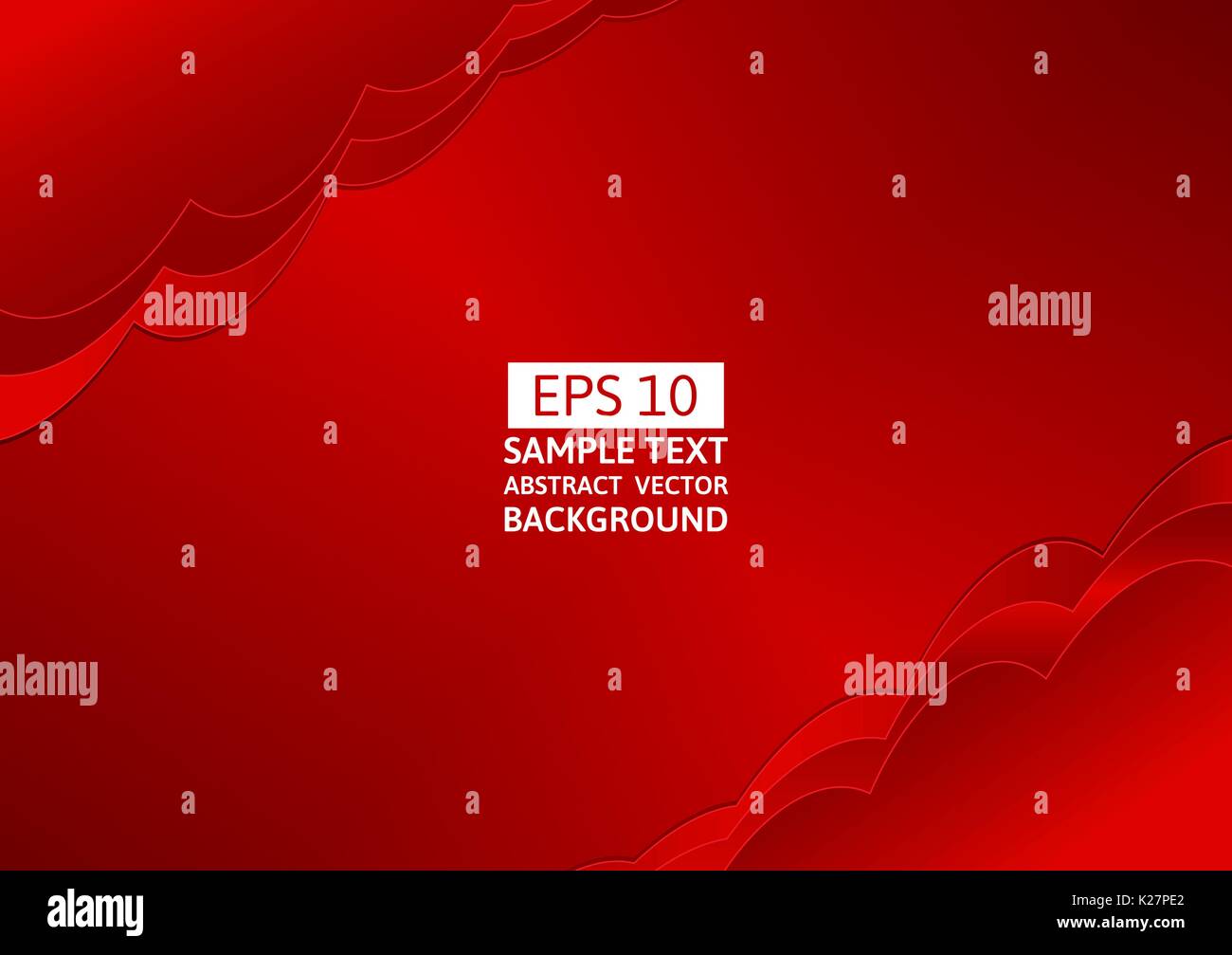 Abstract red wave overlap vector background with copy space Stock ...