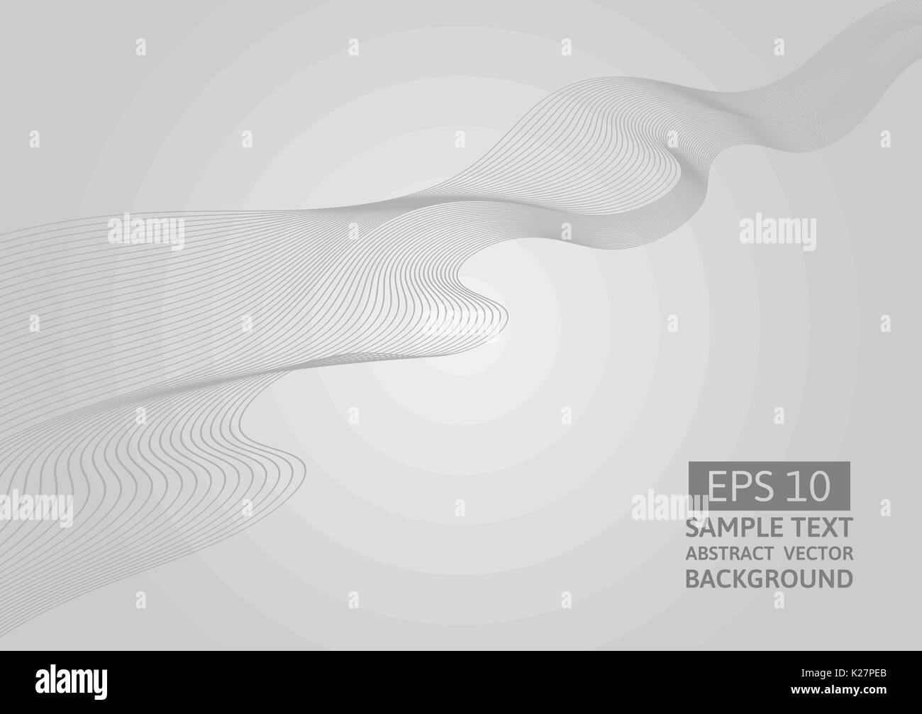 Gray line wave abstract vector background with copy space Stock Vector ...
