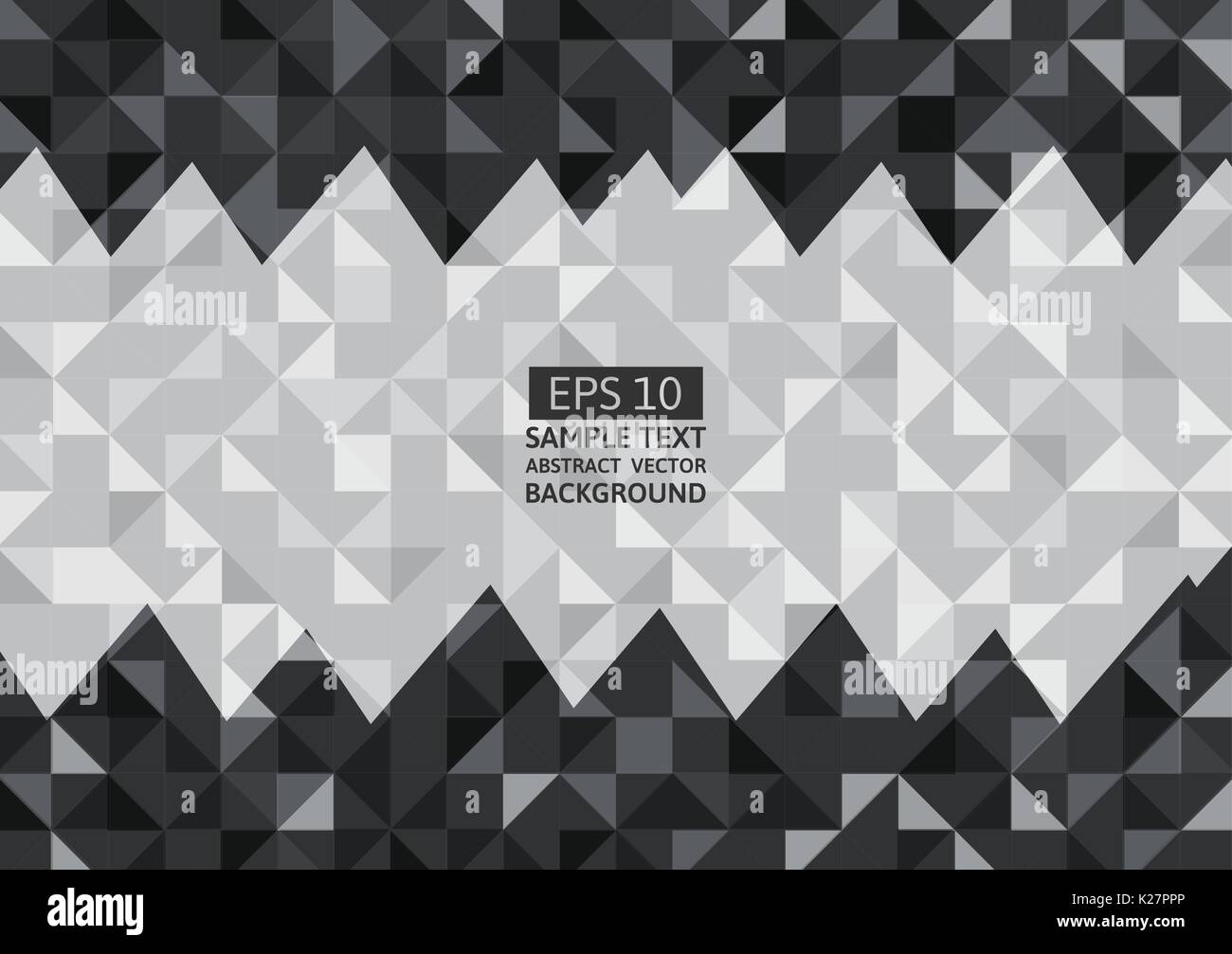 Black and gray abstract background. LowPoly vector illustration Stock Vector