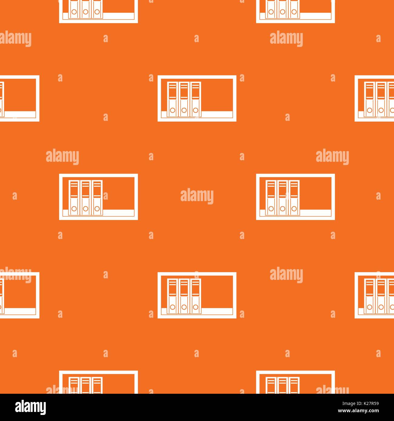 Office folders on the shelf pattern seamless Stock Vector