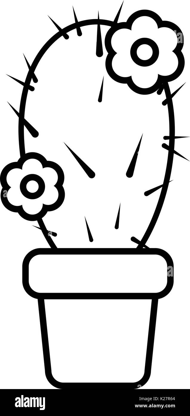 Needle cactus icon, outline line style Stock Vector Image & Art - Alamy
