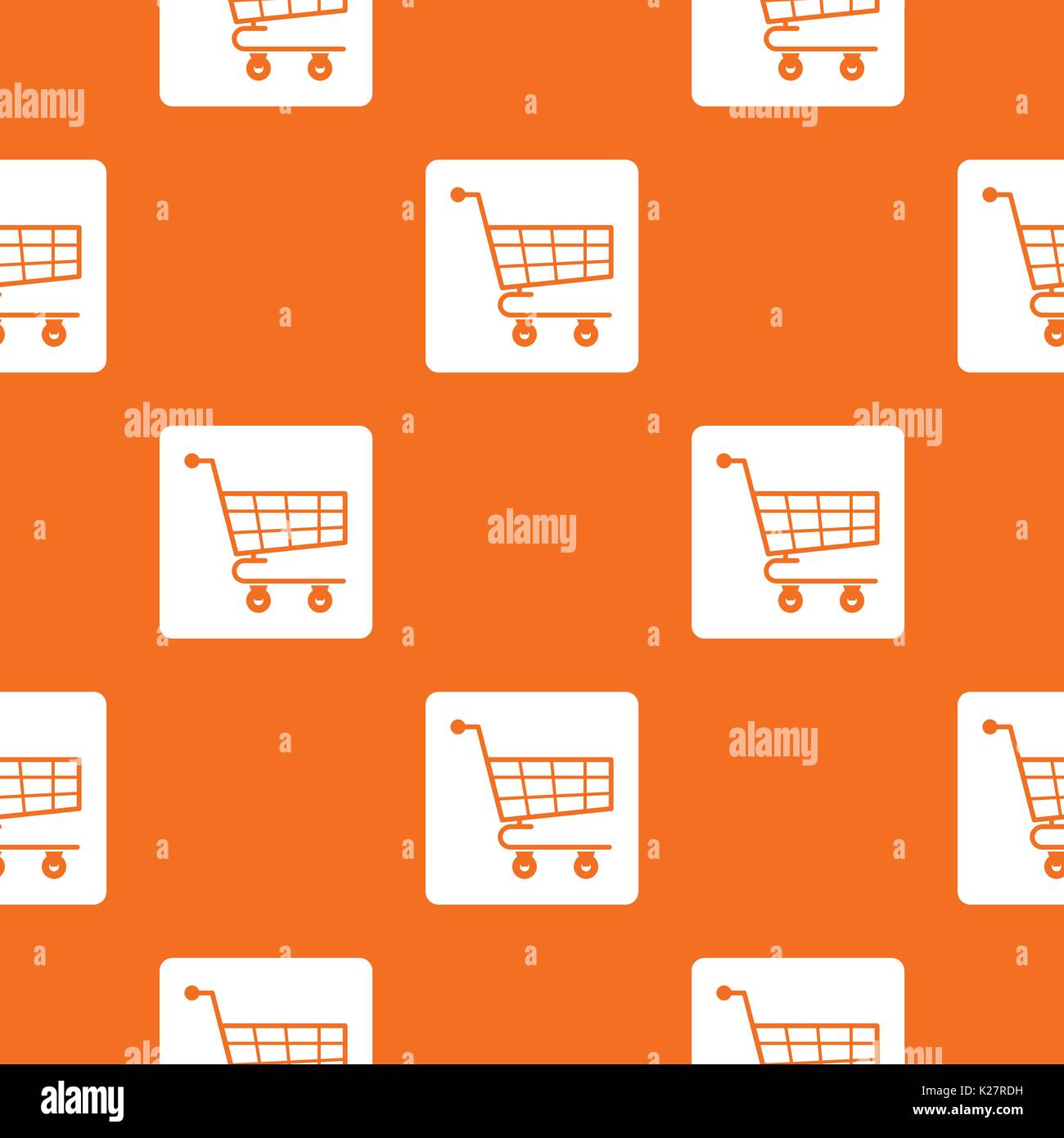 Shopping cart pattern seamless Stock Vector