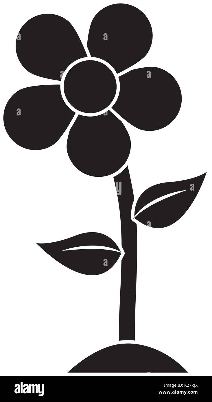 flower icon over white background vector illustration Stock Vector ...