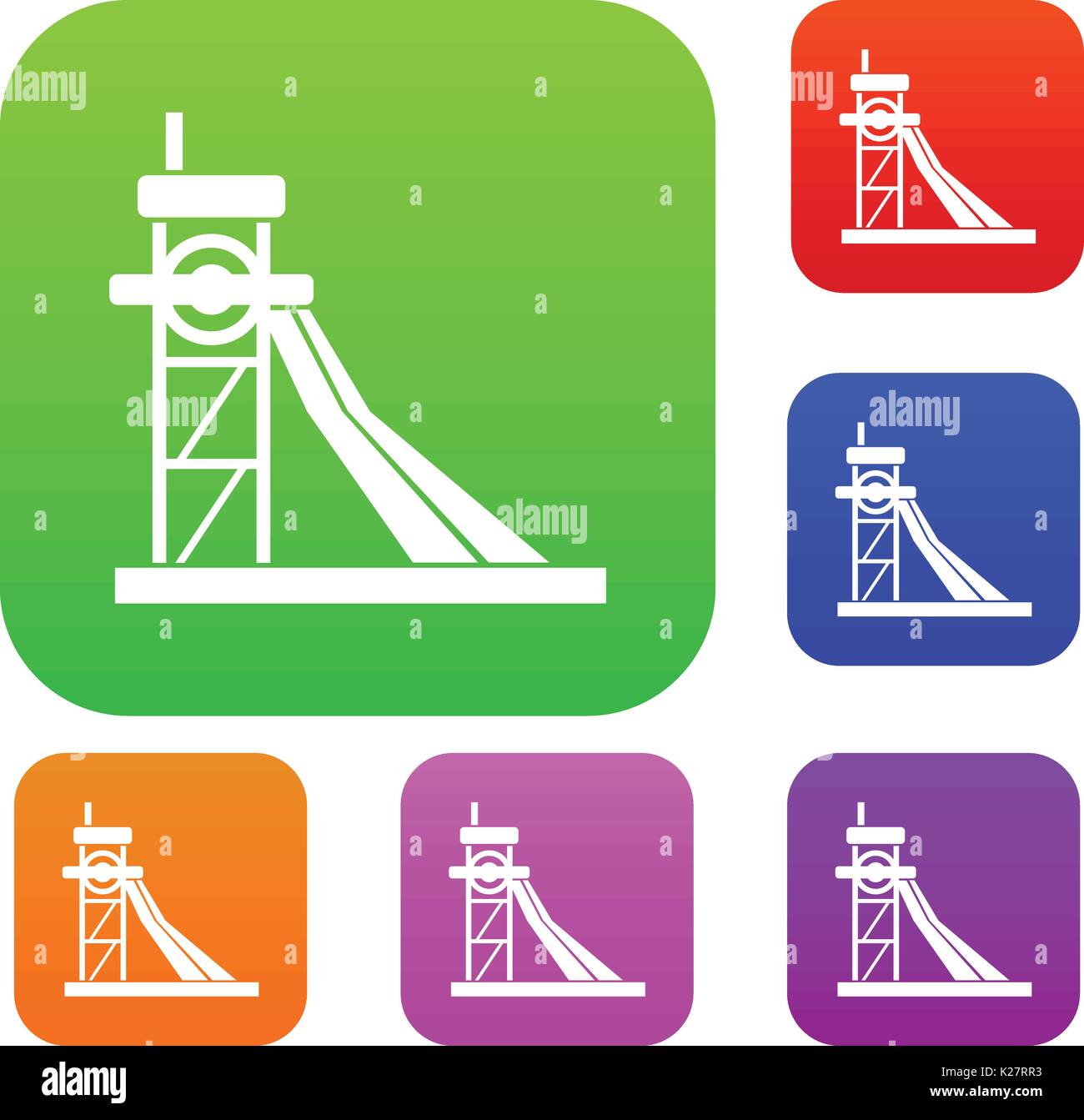 Equipment for washing rocks set collection Stock Vector Image & Art - Alamy