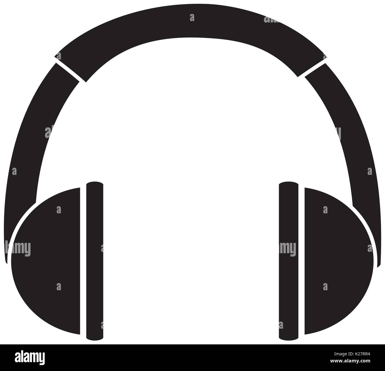 headphones icon over white background vector illustration Stock Vector ...