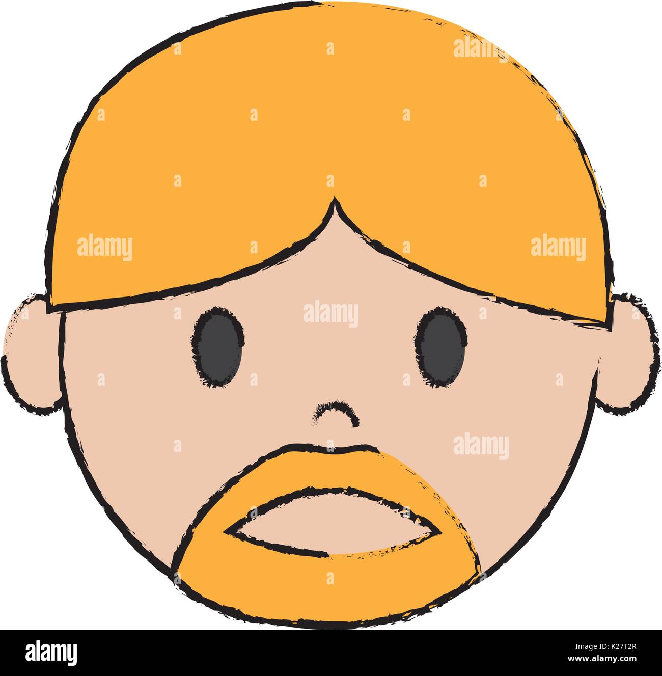 cartoon man with beard icon over white background colorful design ...