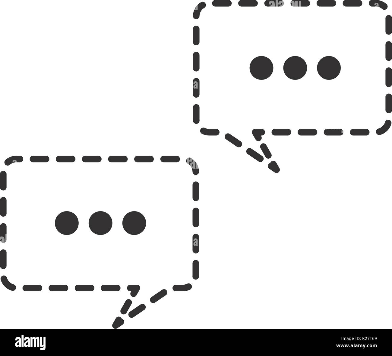 speech bubbles icon over white background vector illustration Stock ...