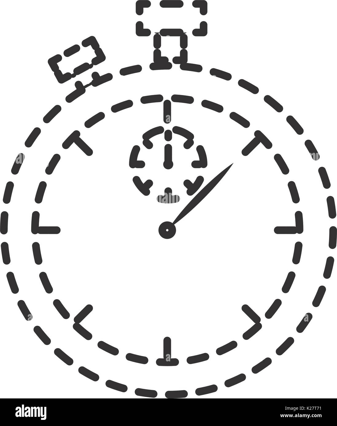chronometer icon over white background vector illustration Stock Vector ...
