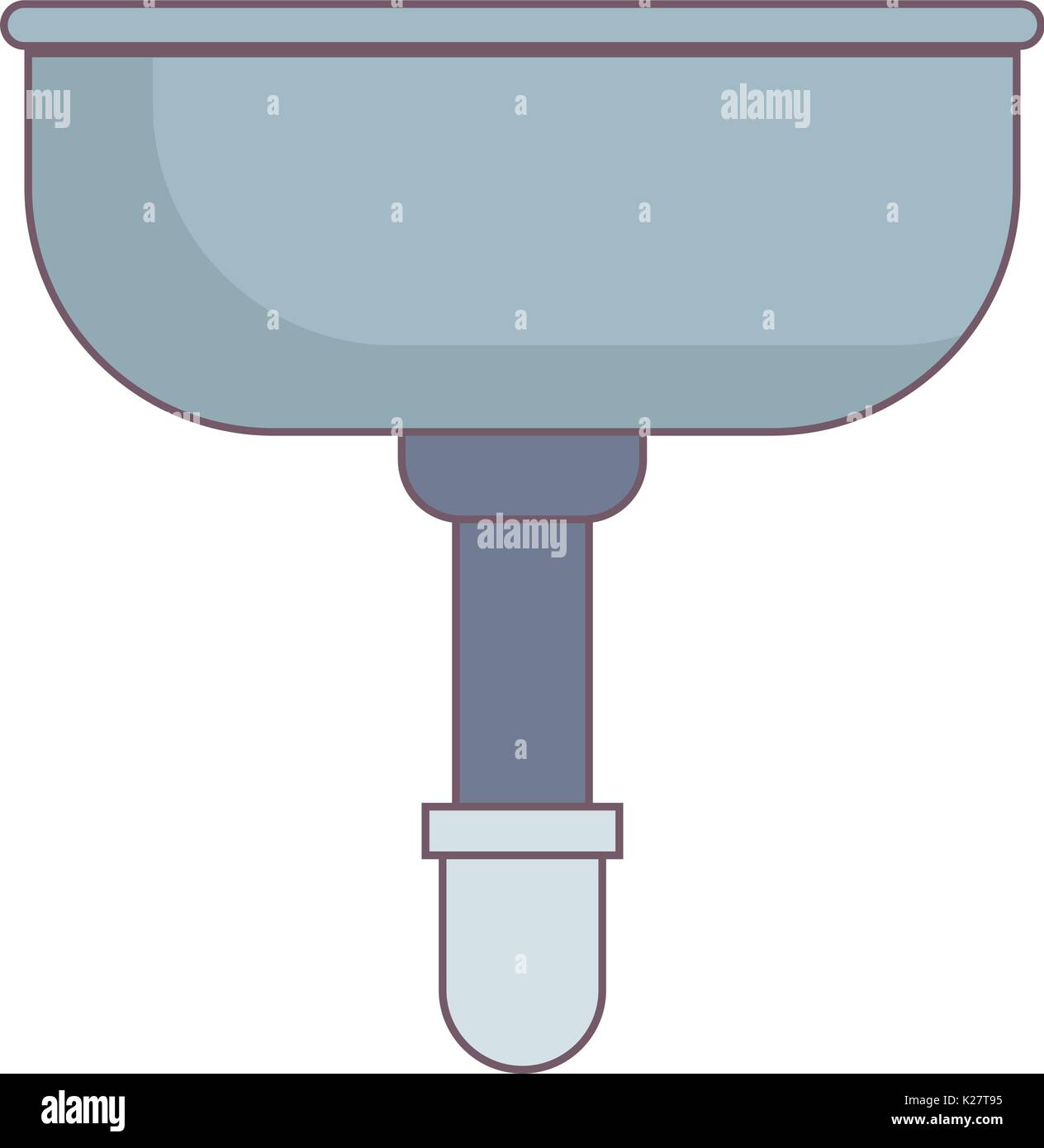 bath sink icon over white background vector illustration Stock Vector ...