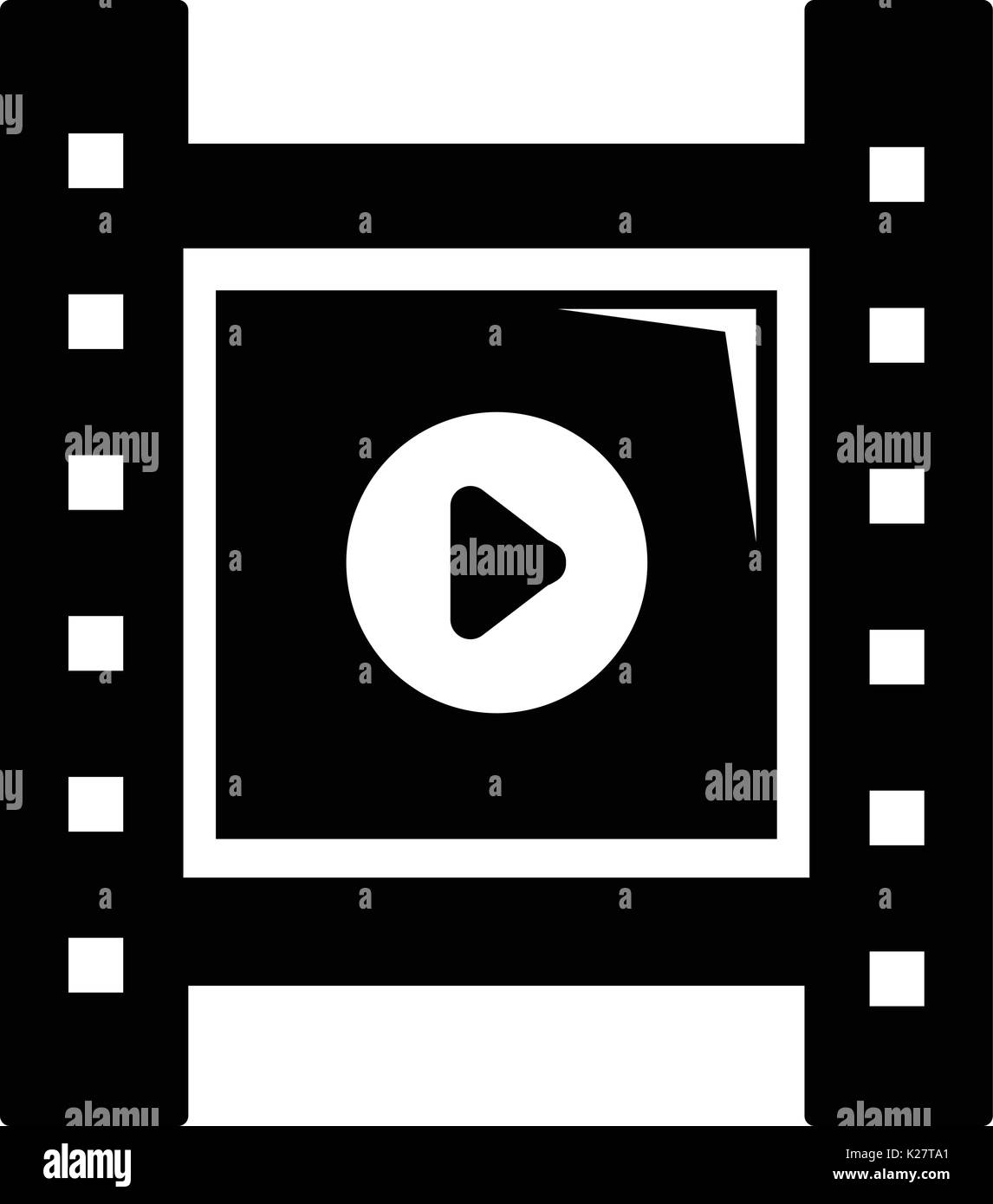 Play film strip icon, simple black style Stock Vector Image & Art - Alamy