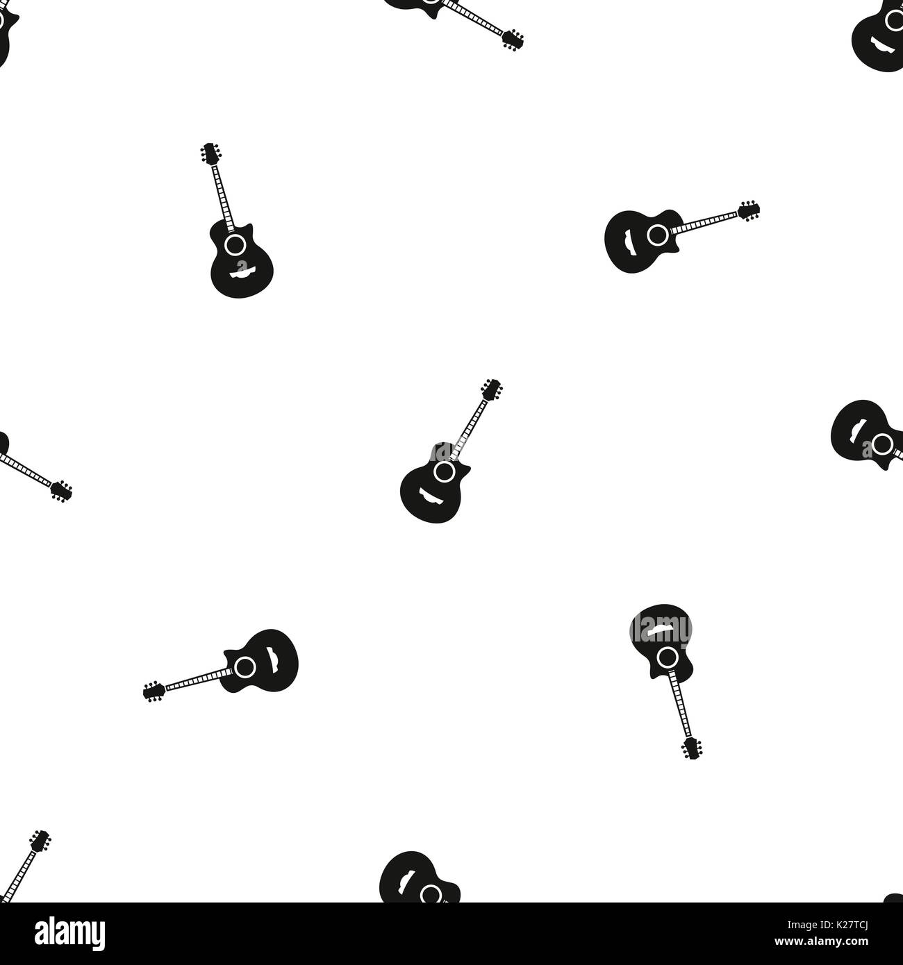Classical guitar pattern seamless black Stock Vector Image & Art - Alamy