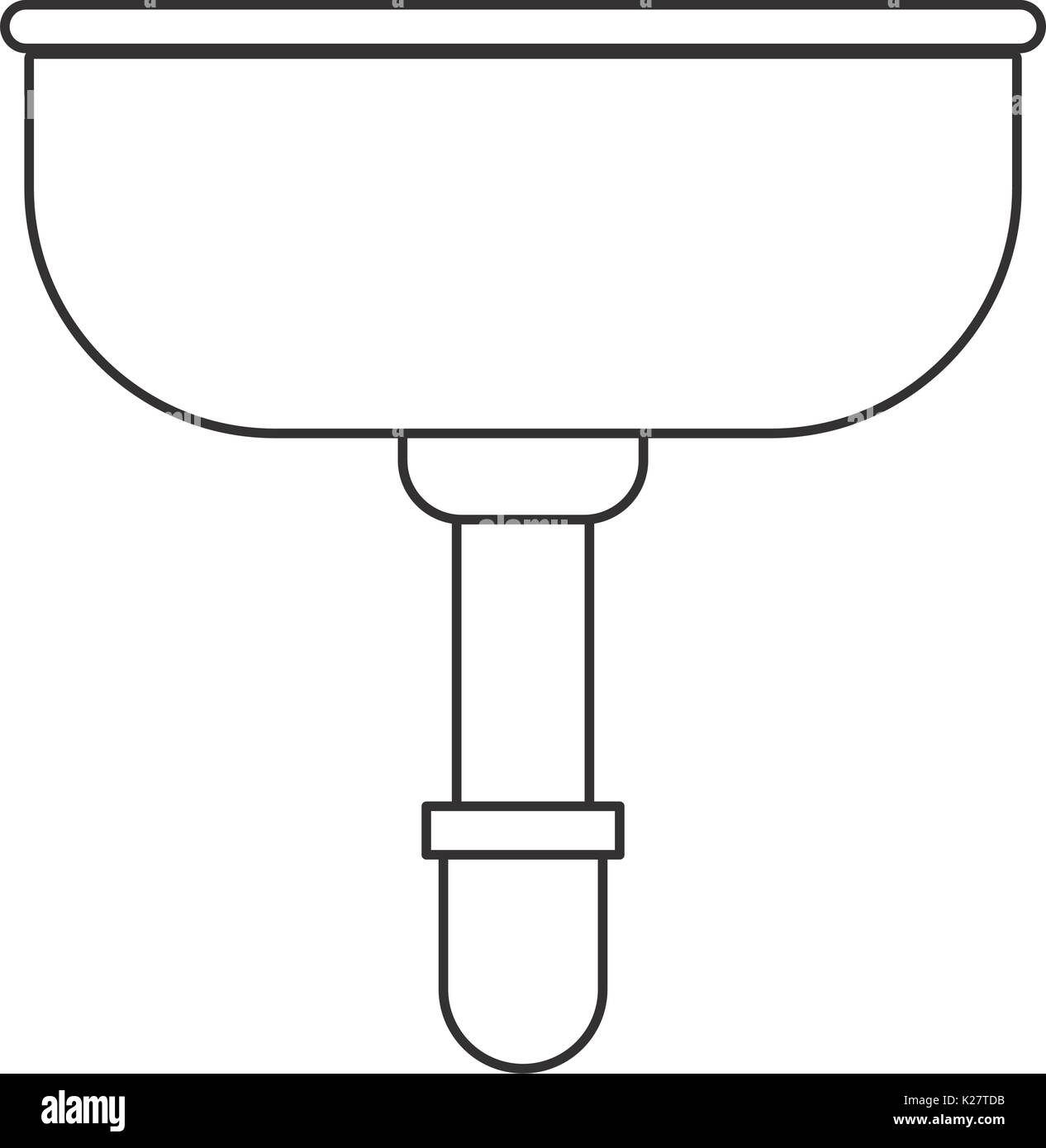 bath sink icon over white background vector illustration Stock Vector ...