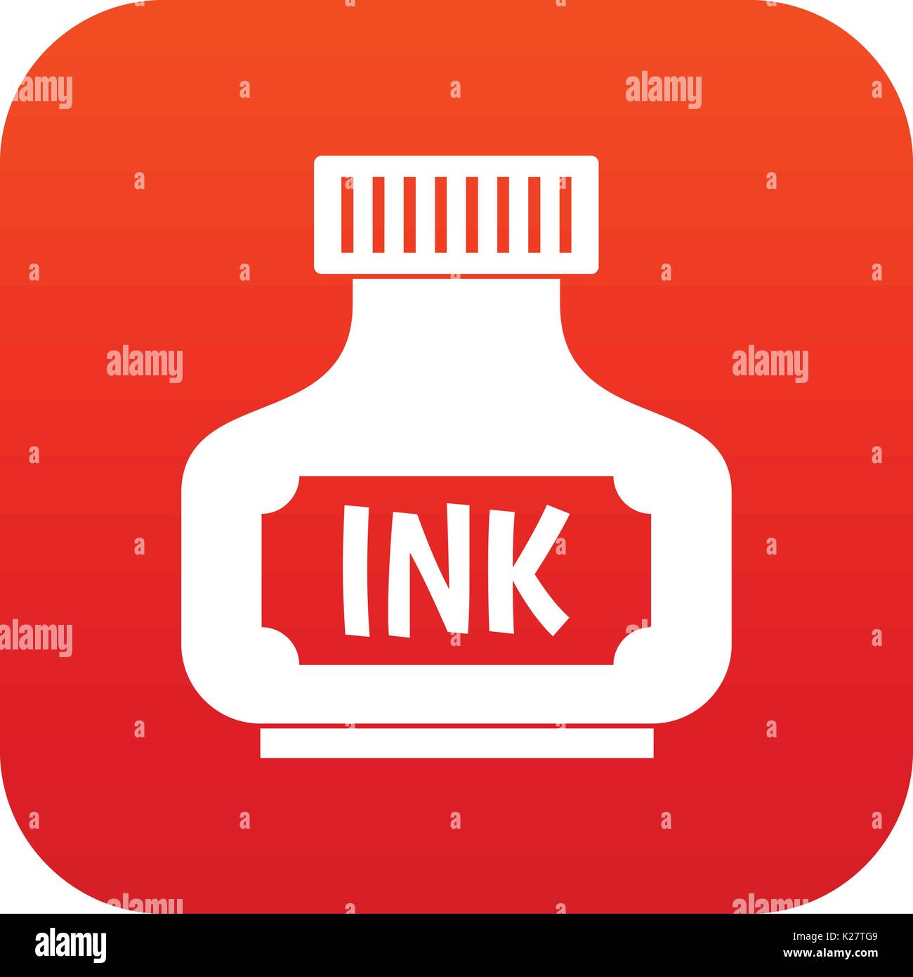 Black ink bottle icon digital red Stock Vector Image & Art - Alamy