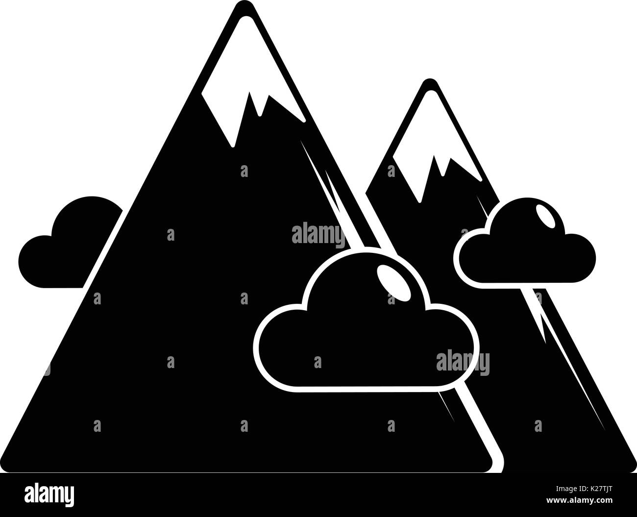Mountains icon, simple black style Stock Vector Image & Art - Alamy
