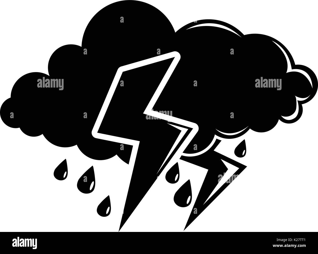 Cloud lightning icon, simple black style Stock Vector Image & Art - Alamy