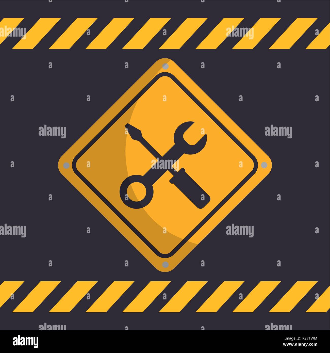 sign of repair tools icon over black background colorful design vector ...