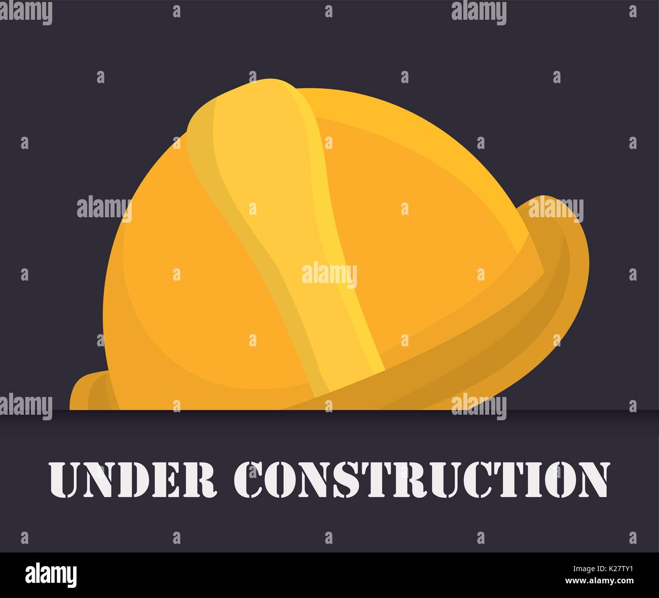construction helmet icon over black background colorful design vector ...