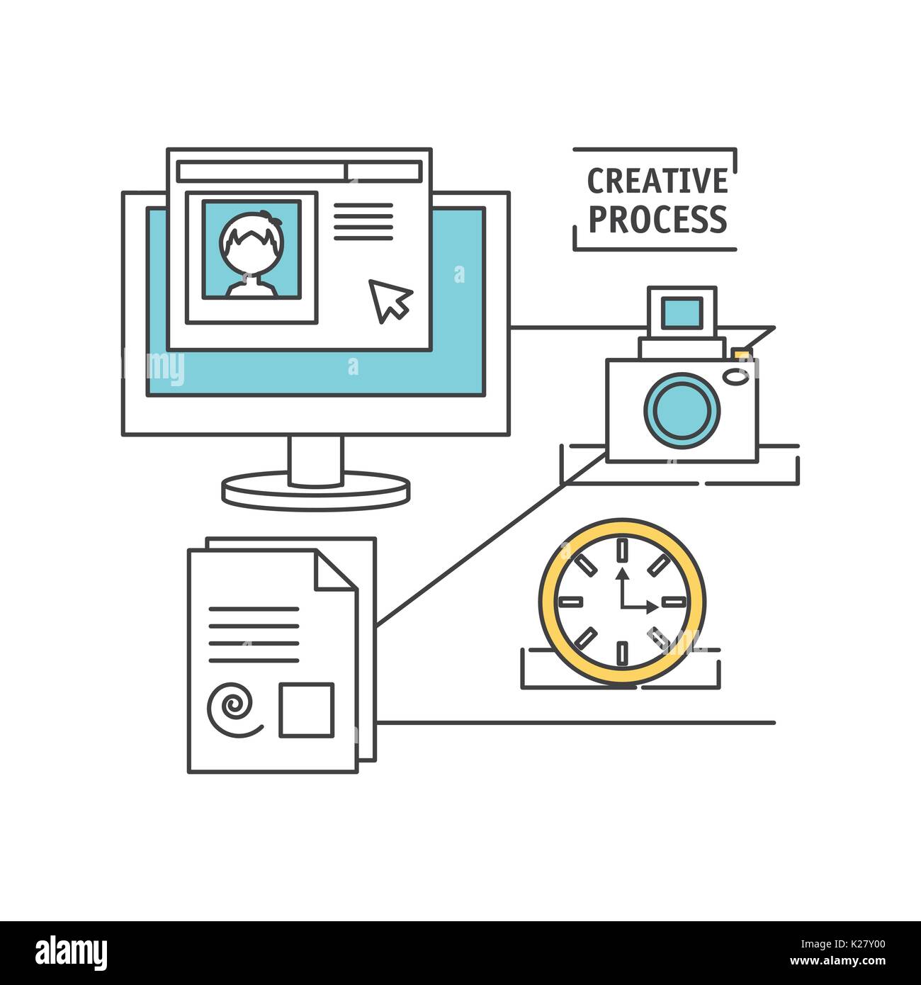 innovation ideas to creative process inspiration vector illustration ...