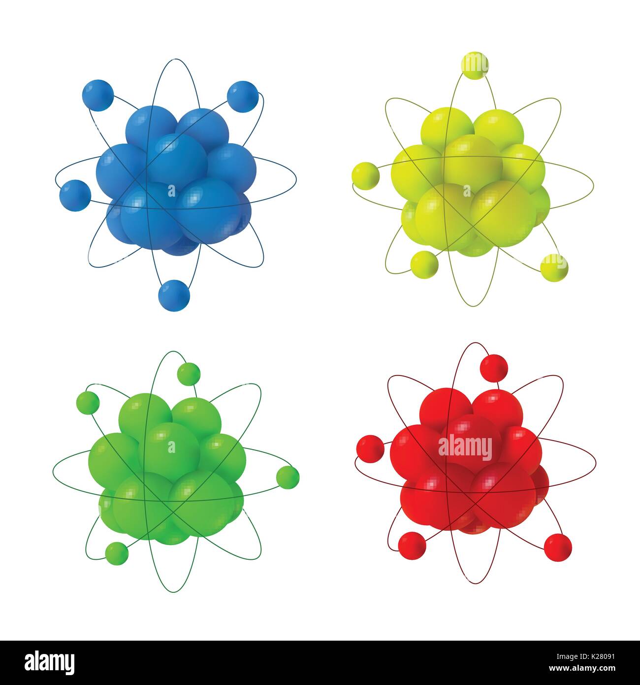 3d abstract atom structure Stock Vector Image & Art - Alamy