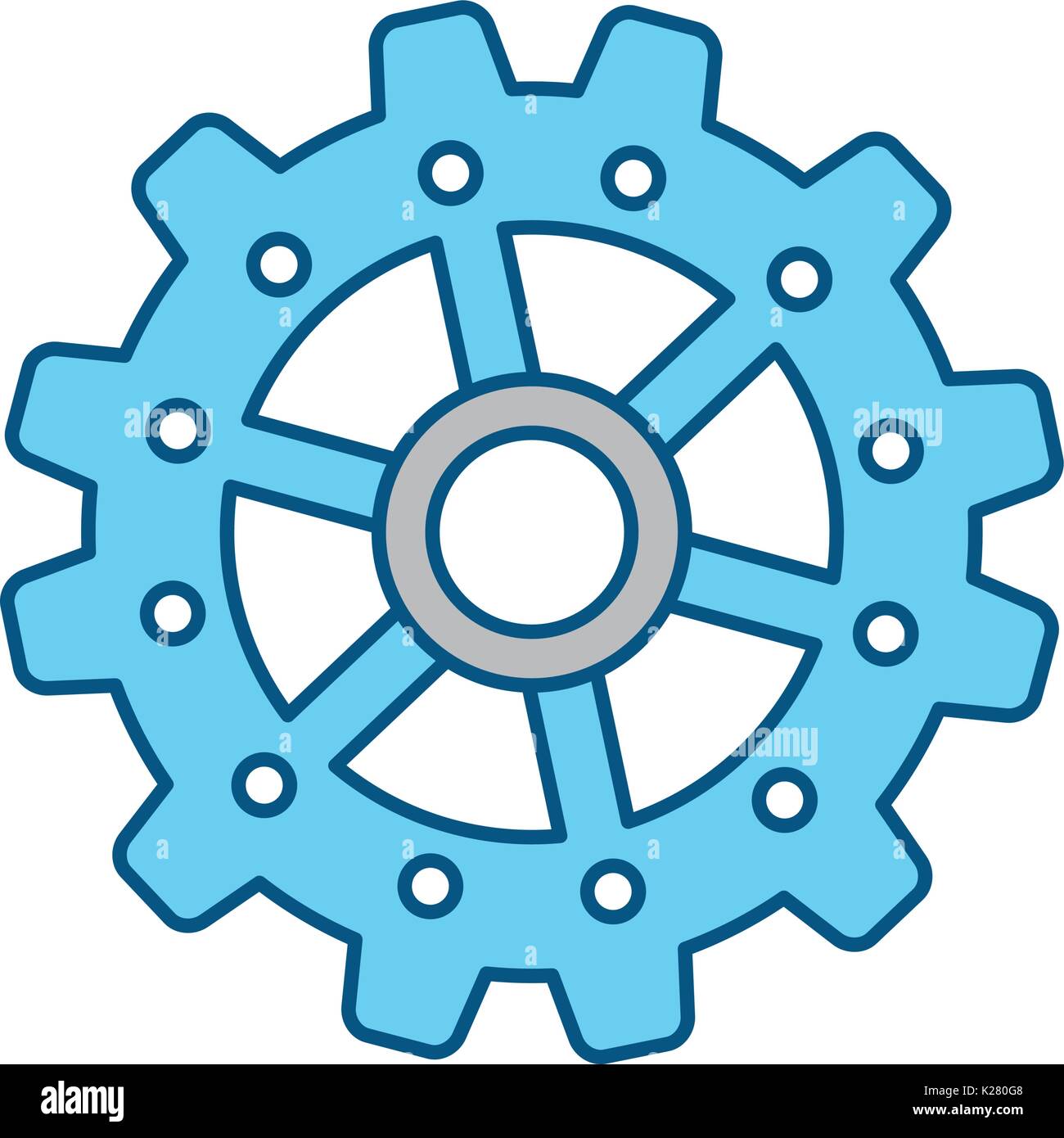 Gear machinery piece Stock Vector Image & Art - Alamy