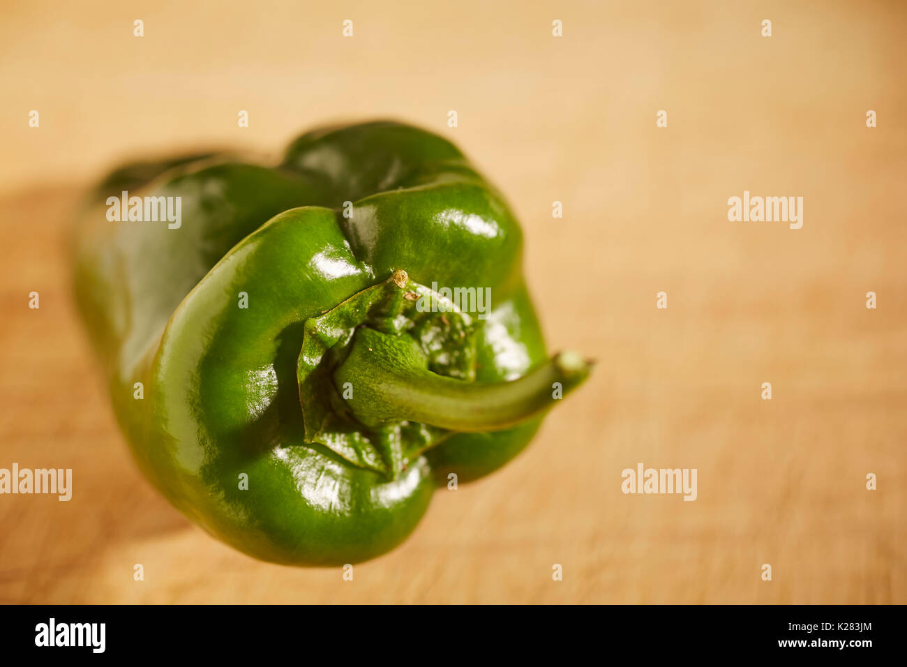 A fresh, whole poblano pepper Stock Photo