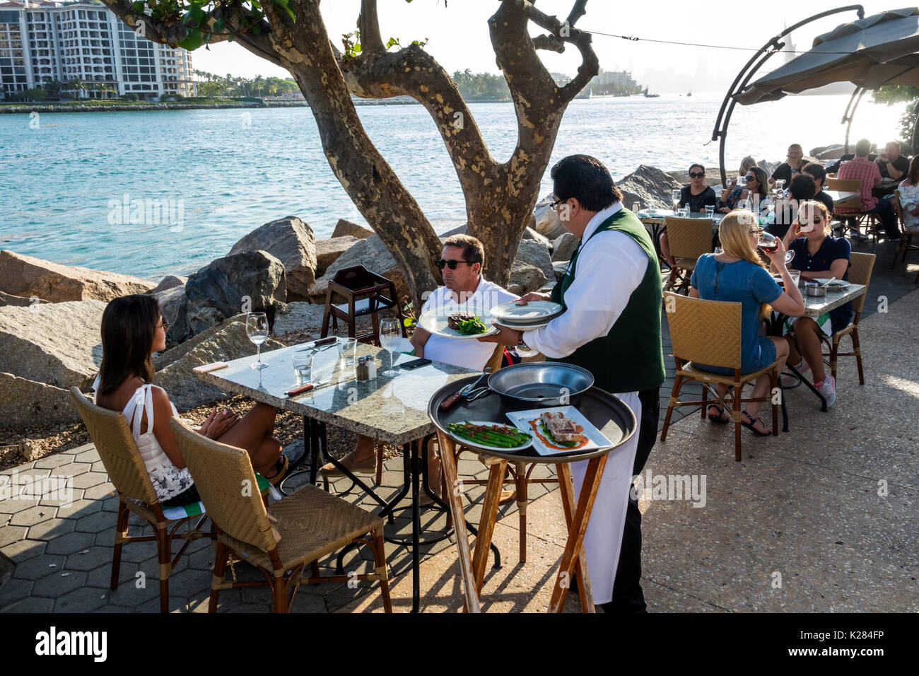 Miami Beach Florida,South Pointe Park,urban park,Smith & Wollensky