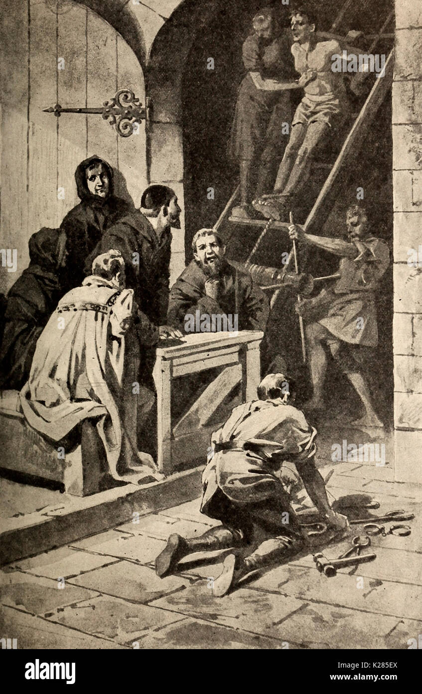 Tortures of the Spanish Inquisition - The Rack Stock Photo
