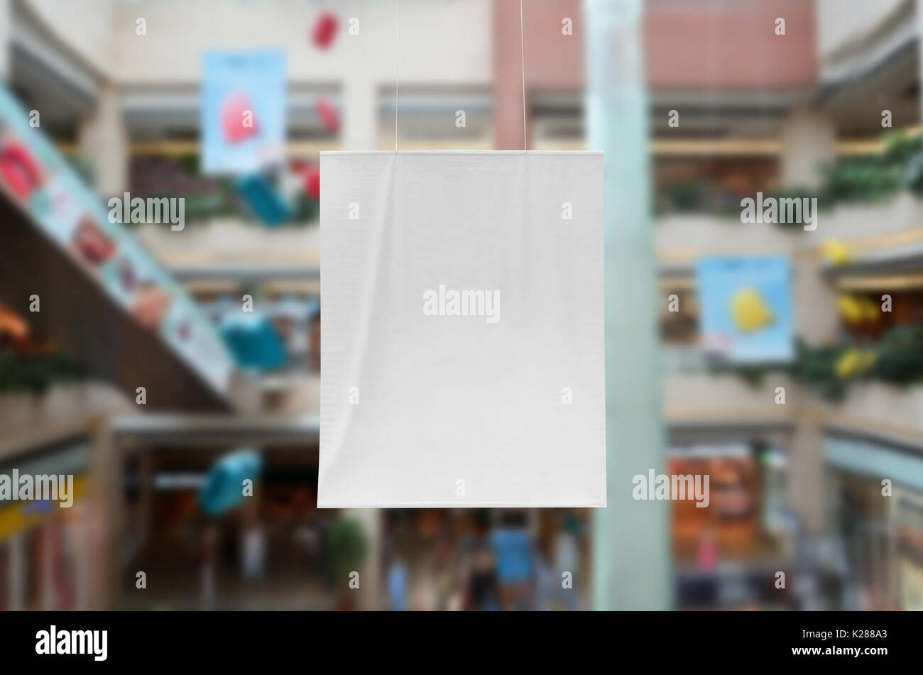 Download Vertical Banner Mockup At A Shopping Mall Stock Photo Alamy PSD Mockup Templates