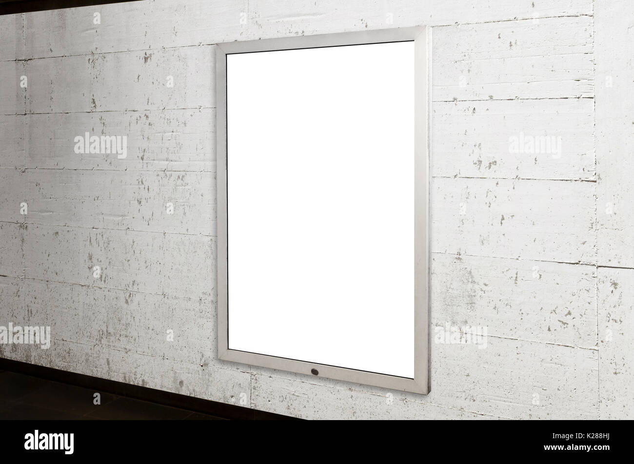 Underground billboard mockup. Isolated poster for advertising campaign promotion Stock Photo