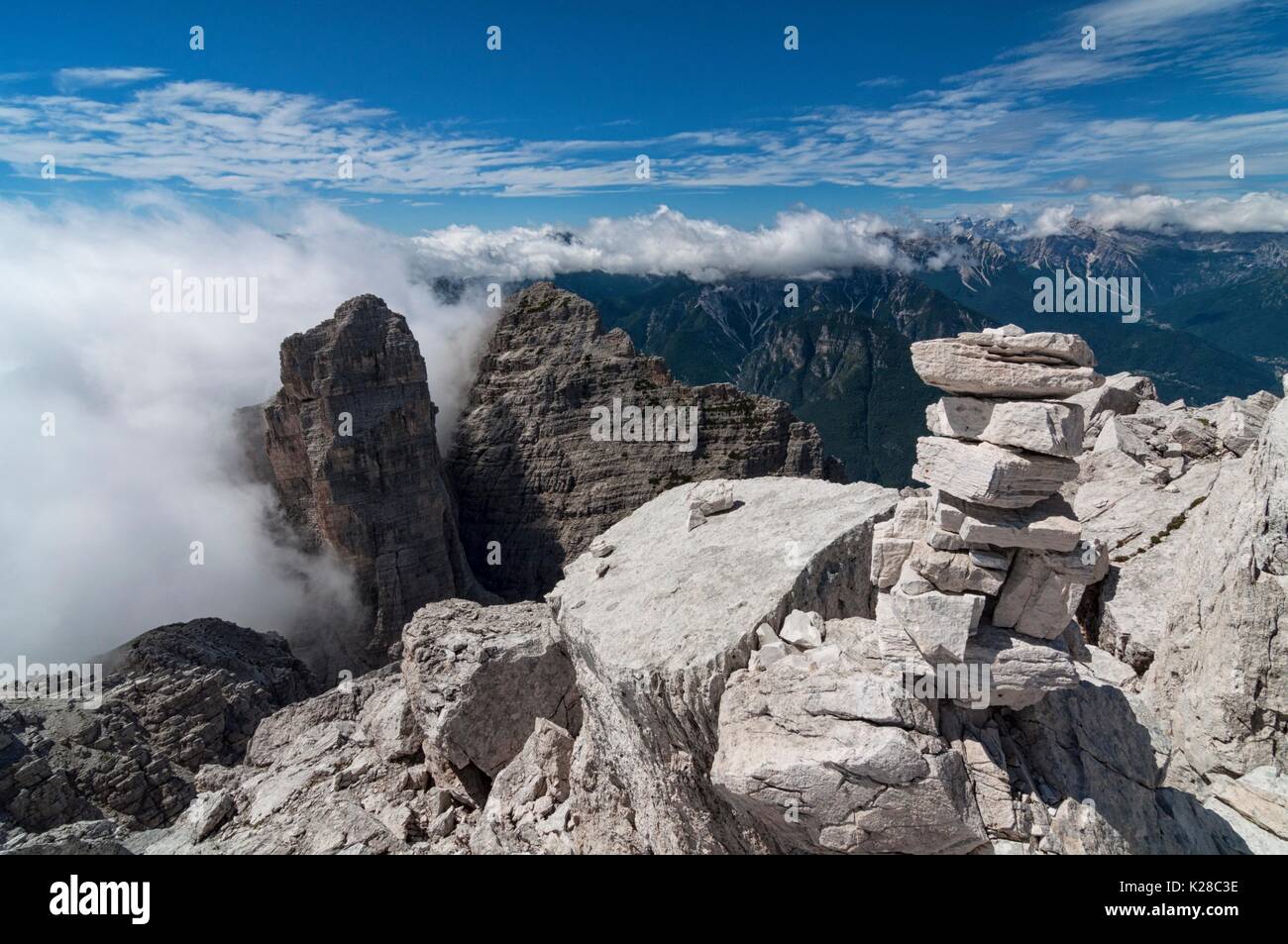 Sasso di Bosconero, Dolomites, Zoldo Valley, Veneto, Belluno, Italy. Stock Photo