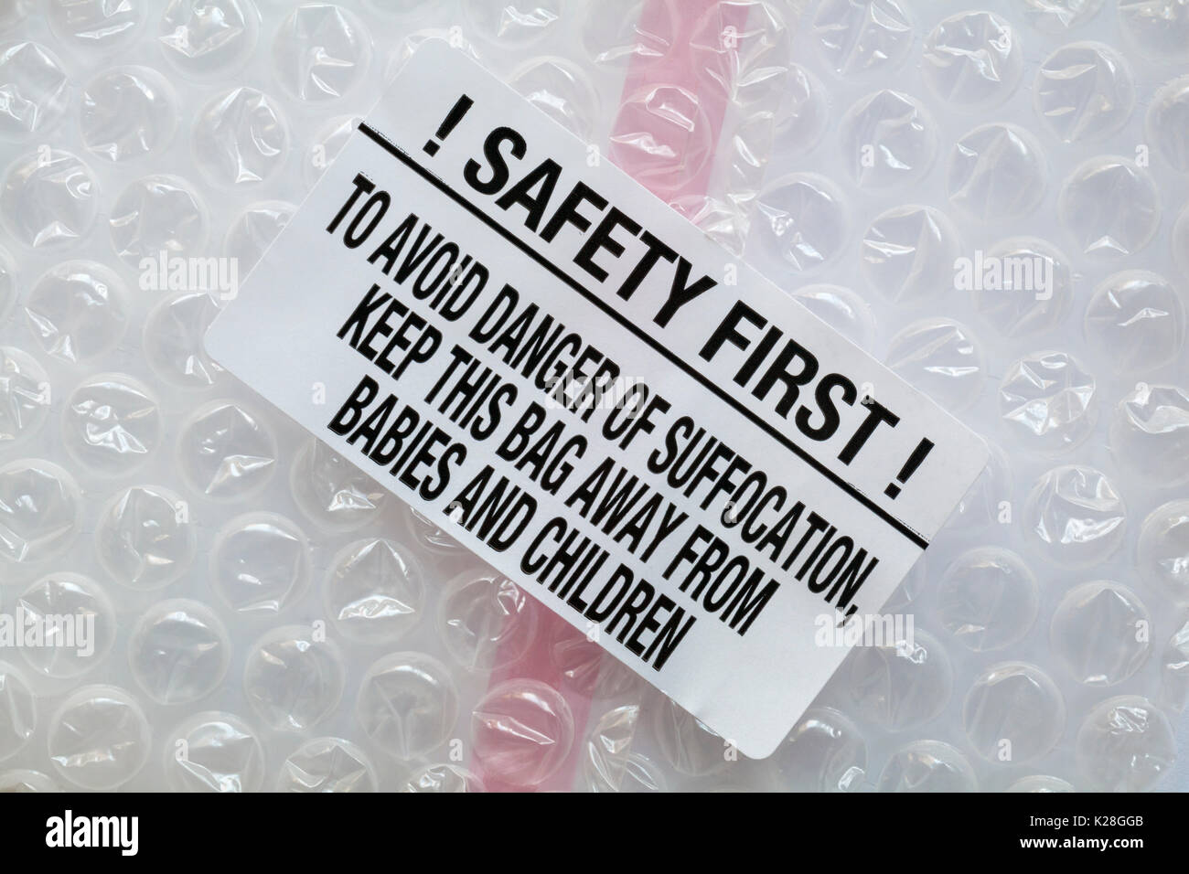 Safety first to avoid danger of suffocation, keep this bag away from babies and children