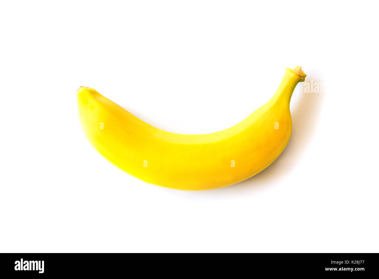 Unpeeled single banana isolated on white background Stock Photo Alamy