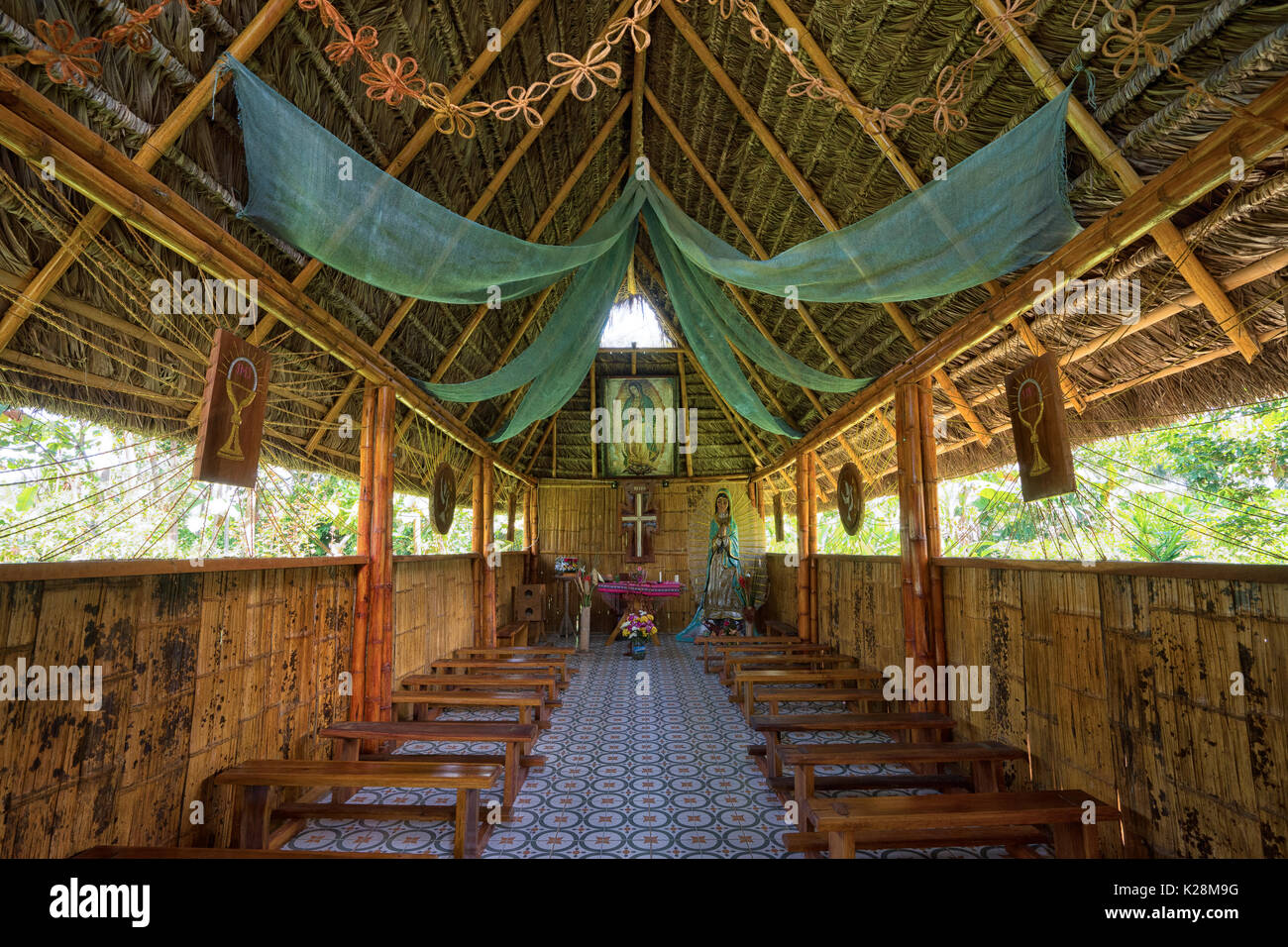 June 6 2017 Misahualli Ecuador Interior Of A Small Church