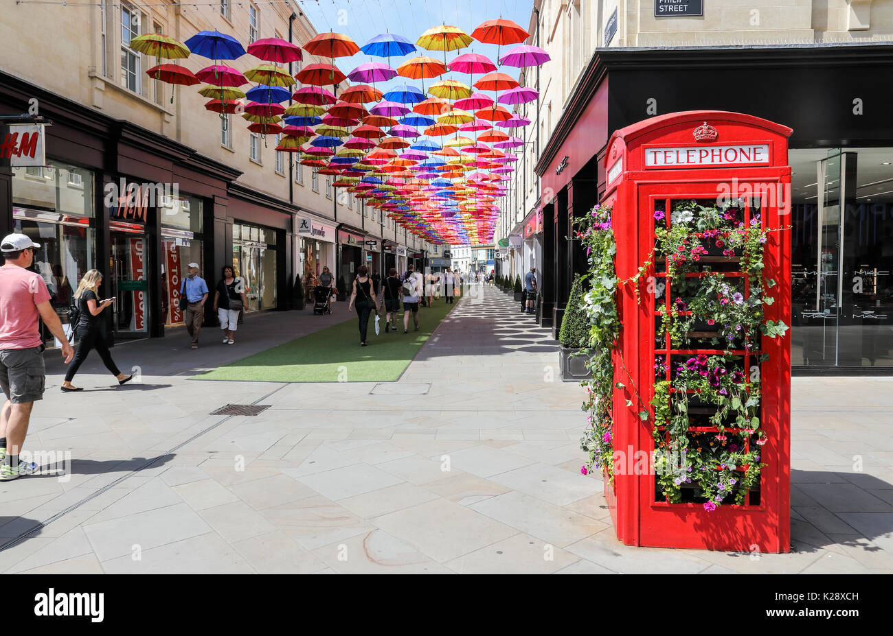 Southgate Shopping Centre, Bath,  'Umbrella Street' , Somerset, England, UK Stock Photo