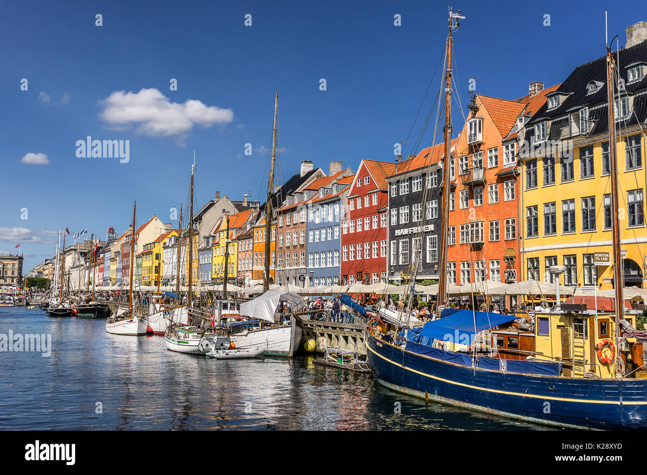 Nyhaven inner harbour in Copenhagen Stock Photo