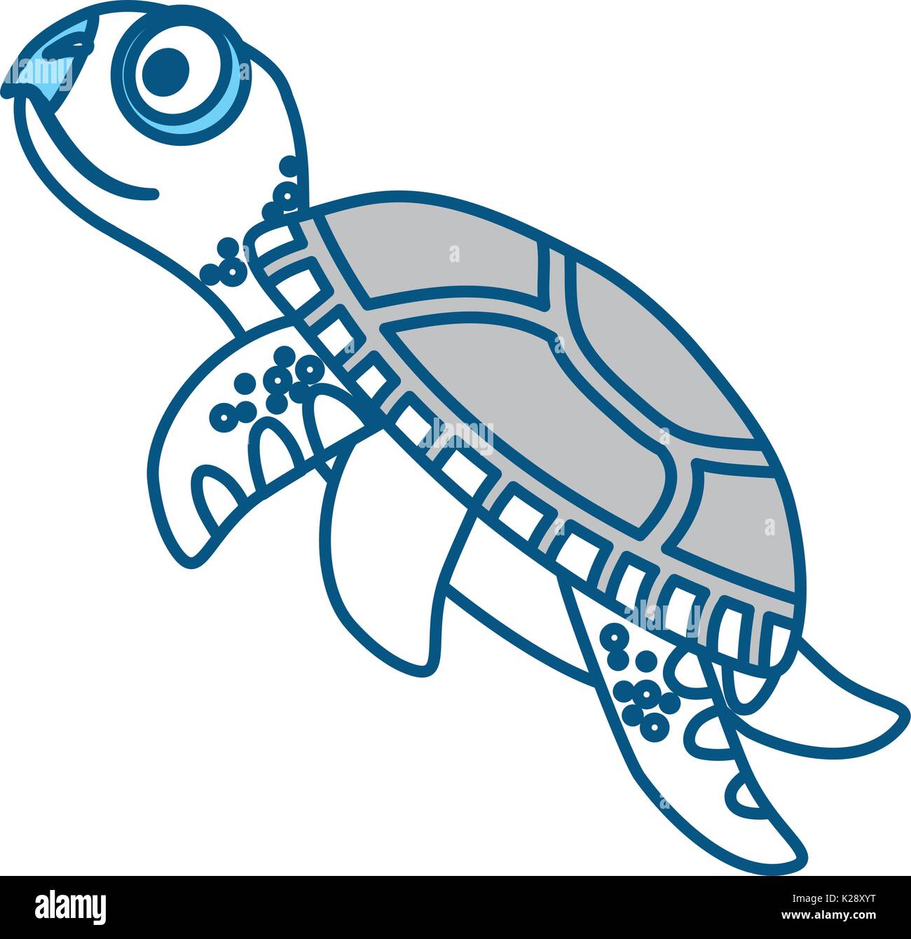Cute marine turtle Stock Vector Image & Art - Alamy