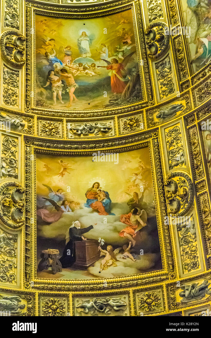 fresco paintings in the apse  of sant´andrea della valle church Stock Photo
