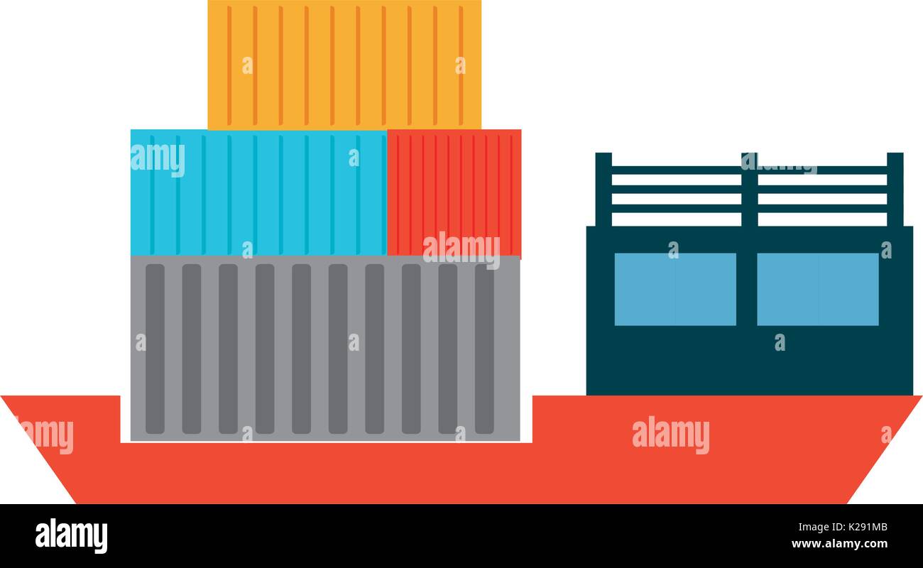 Colorful shipping containers Stock Vector Images - Alamy