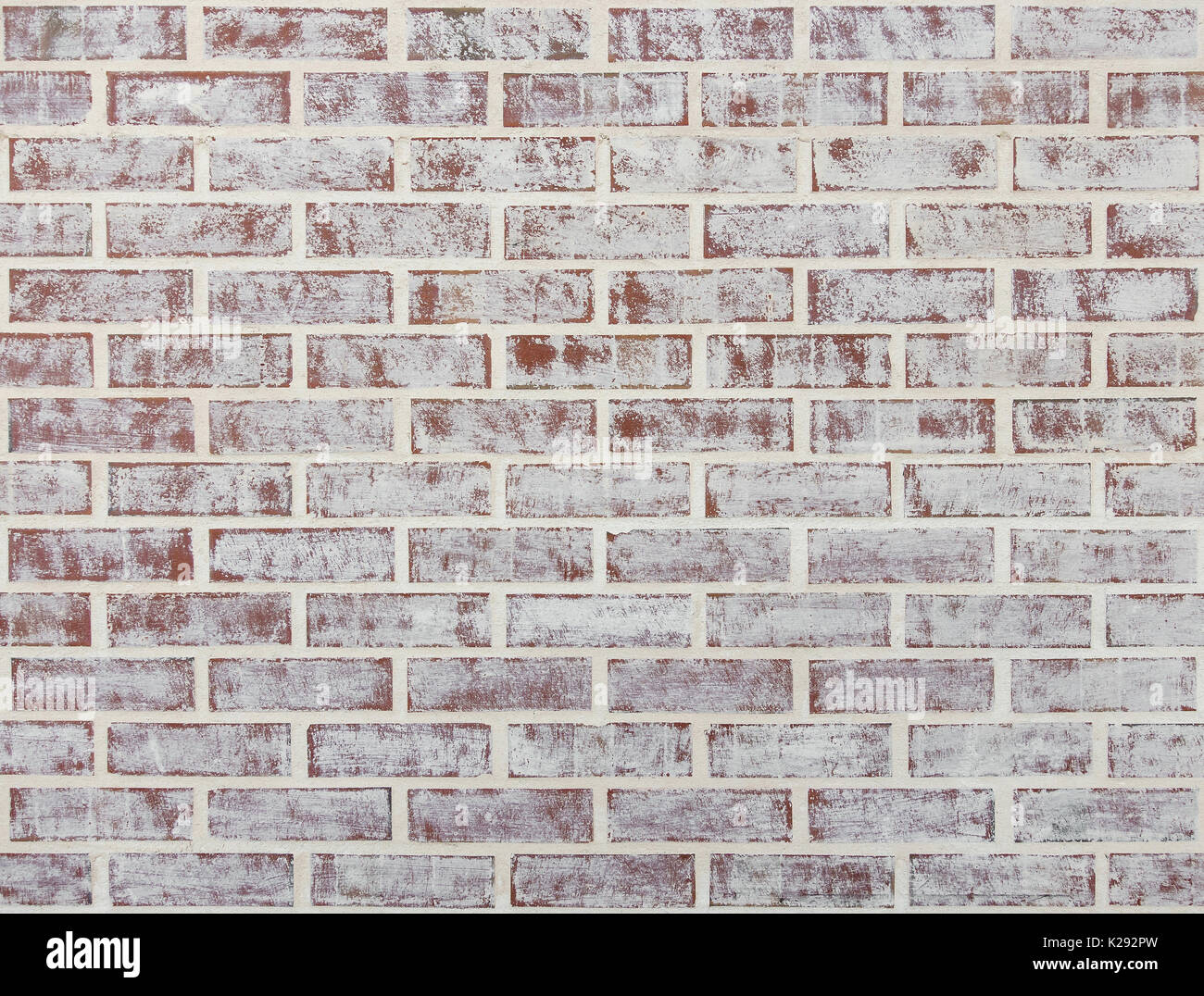 Whitewashed brick wall texture or background Stock Photo