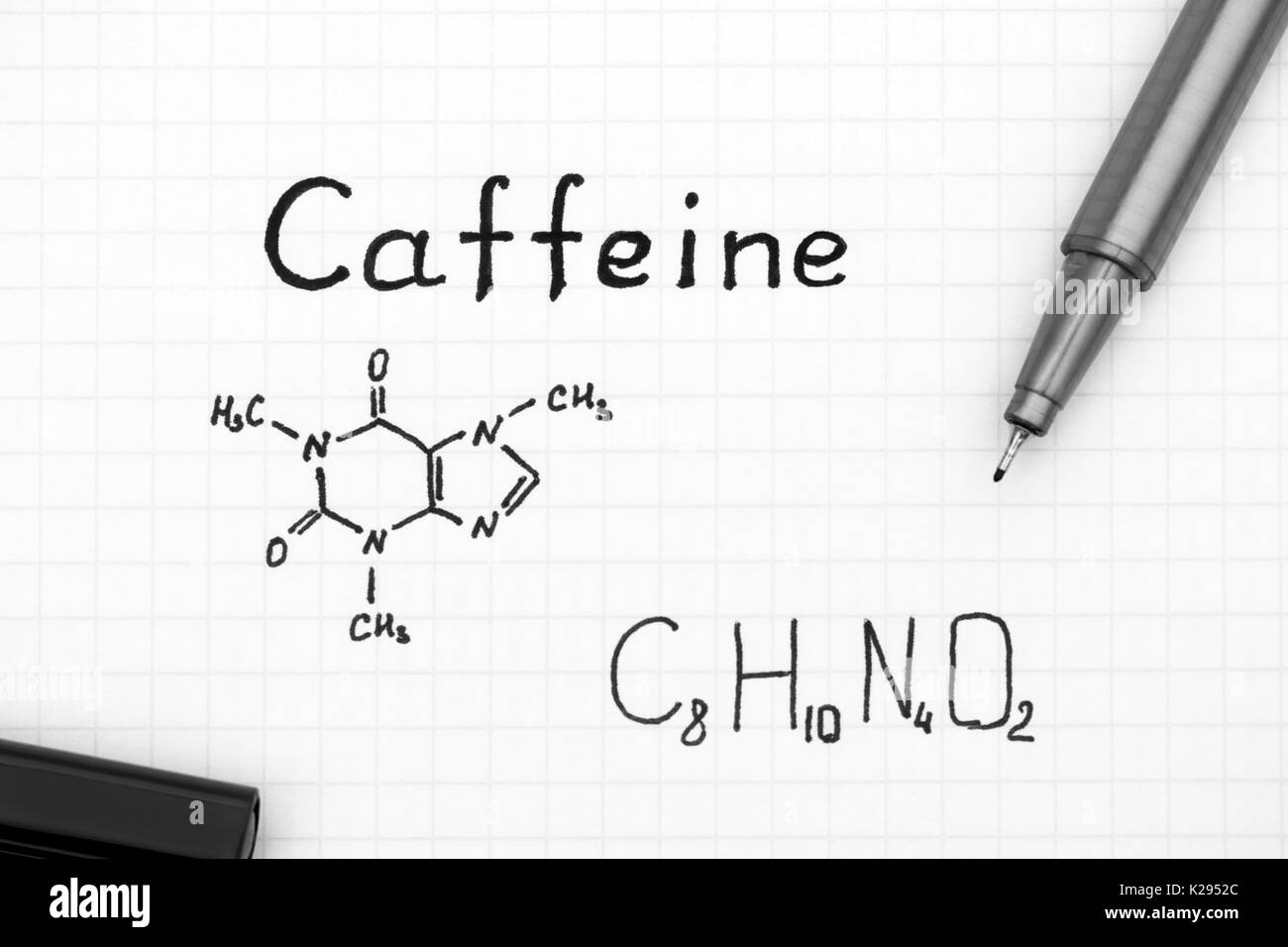 Chemical structure of caffeine hi-res stock photography and images - Alamy