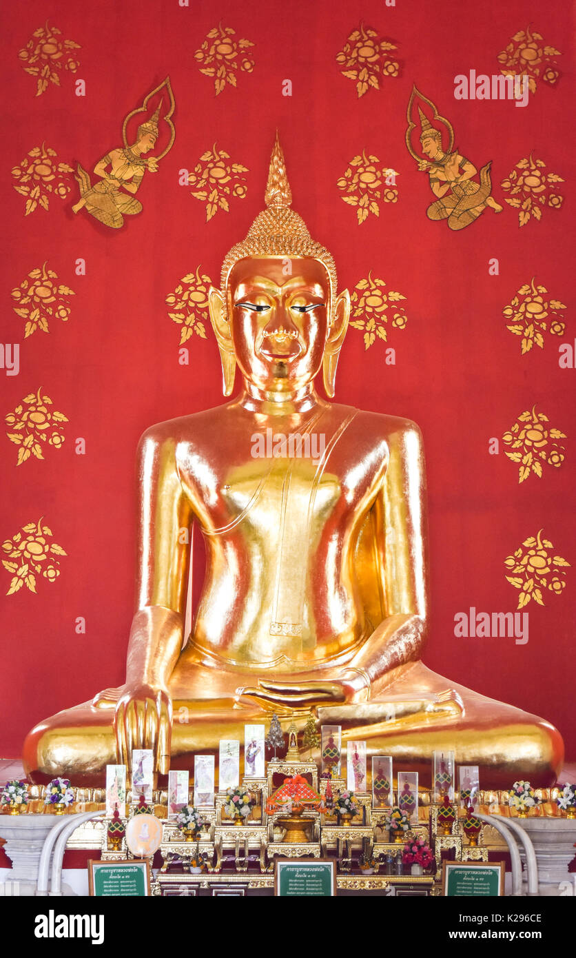 Thailand April ,29,2017Beautiful Bhudda statue in Wihan Prasart Chaturamook Ha Yod,Laung Phao to Wat Na Pratad Amphoe Phichai,Uttaradit,Thailand. Stock Photo