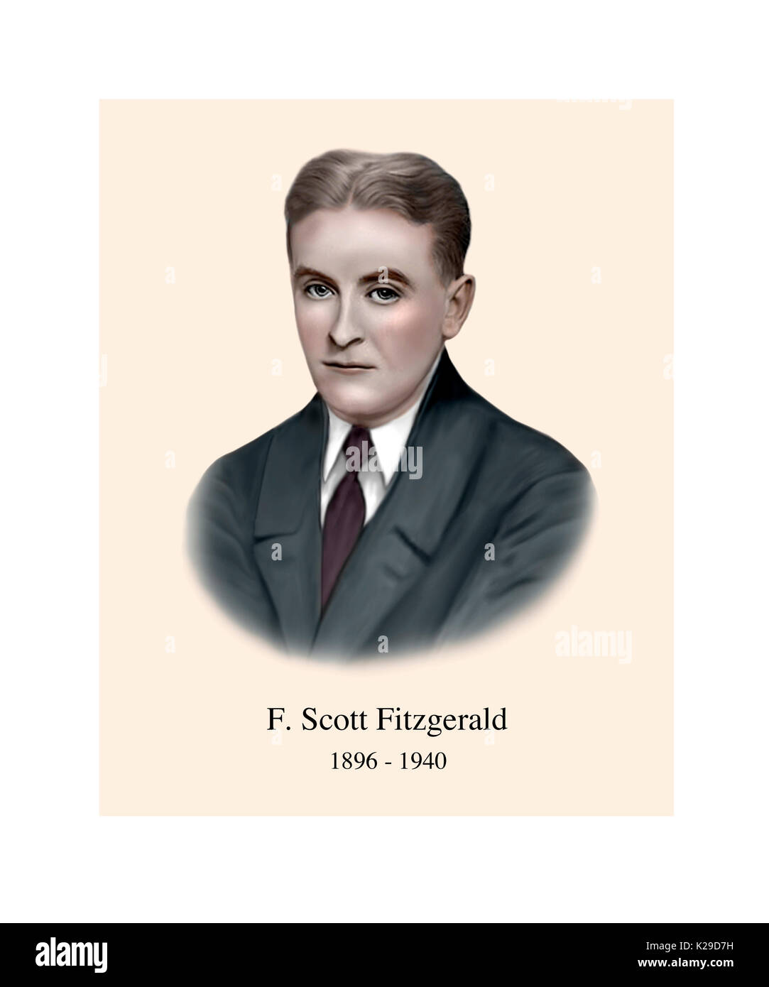 F Scott Fitzgerald, 1896 - 1940, American Novelist, Short Story Writer Stock Photo