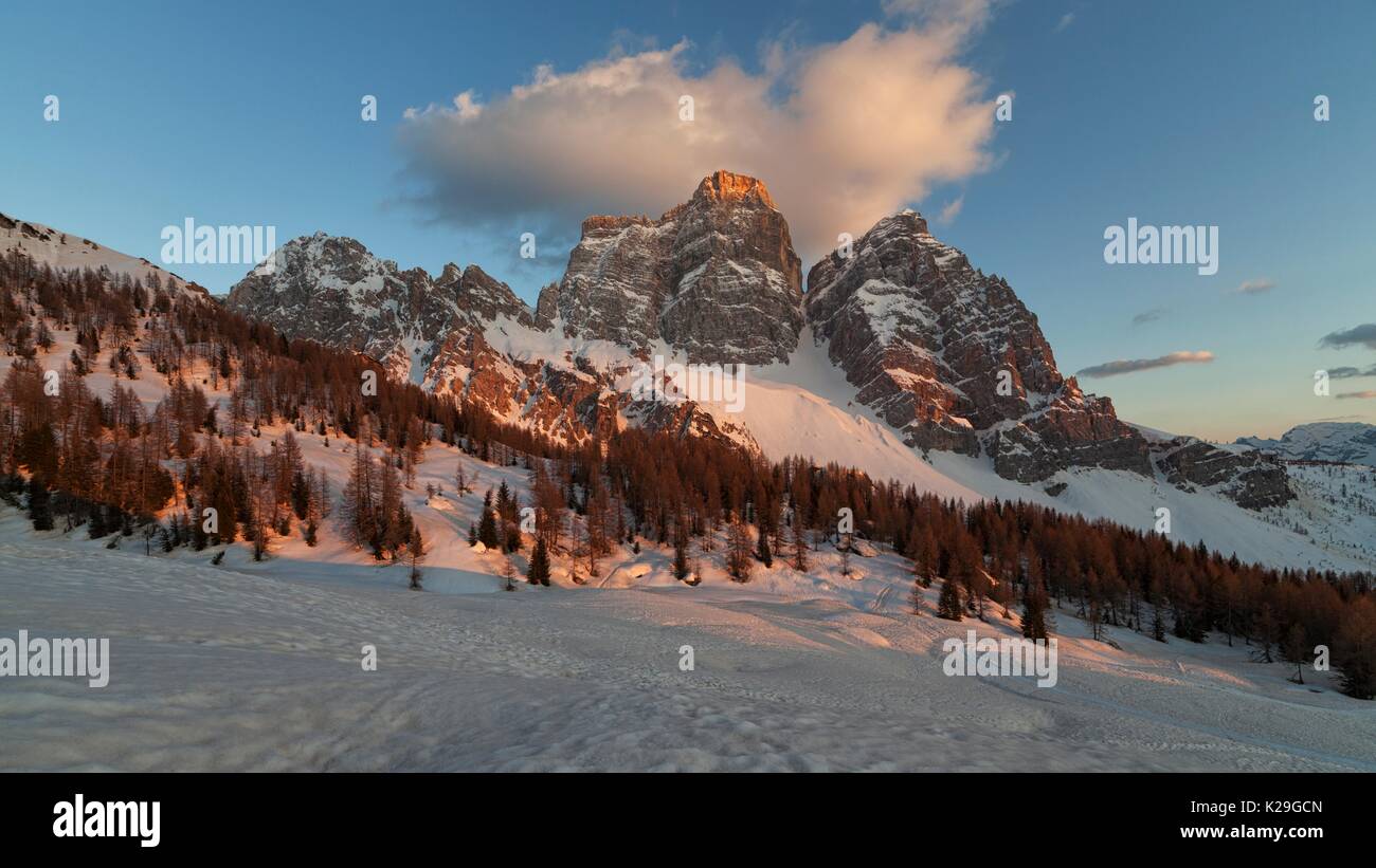 Pelmo Mount, Dolomites, Borca di Cadore, Belluno, Veneto, Italy. Stock Photo