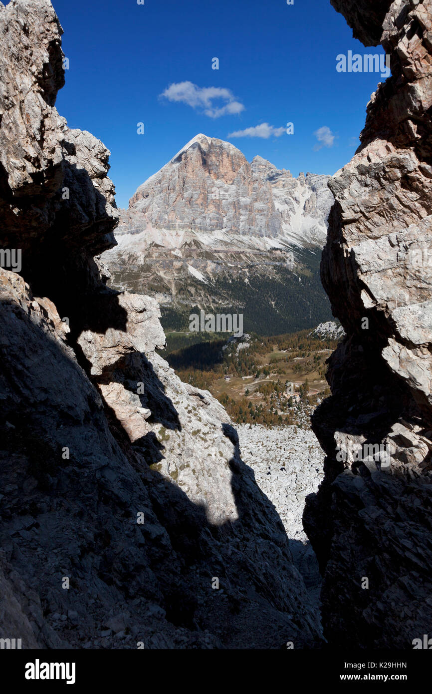 Tofana di Rozes, Ampezzo Dolomites, Cortina d'Ampezzo, Belluno, Veneto, Italy. Stock Photo